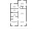 Detailed floorplan showcasing layout with primary bedroom, living room, kitchen, bathrooms, laundry and more at 3562 E Morris St, Indianapolis, IN 46203
