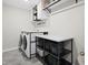 Well-organized laundry room with washer, dryer, and ample storage space at 4281 Viewforth Ln, Bargersville, IN 46106