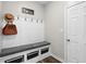 Well-organized mudroom with a built-in bench, storage baskets, and coat hooks for everyday convenience at 4281 Viewforth Ln, Bargersville, IN 46106