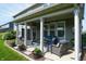 Cozy covered patio featuring comfortable seating, stylish décor, and a relaxing outdoor ambiance at 4281 Viewforth Ln, Bargersville, IN 46106