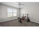 Versatile spare room filled with natural light and ceiling fan, perfect for a home gym at 4281 Viewforth Ln, Bargersville, IN 46106