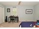 This bedroom has a carpeted floor, a desk, and a framed photo of the Hulk at 4585 Abbey Dr, Carmel, IN 46033