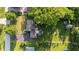 Overhead view of the property with a private backyard, mature trees, and well-kept landscaping at 5170 Mt Pleasant N St, Greenwood, IN 46142