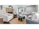 Comfortable living room with hardwood floors, fireplace, and natural light at 5170 Mt Pleasant N St, Greenwood, IN 46142