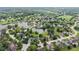 Stunning aerial view of homes nestled around a serene lake and lush green landscape in a tranquil neighborhood at 5591 Royal Troon Way, Avon, IN 46123