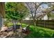 A beautiful patio area in the backyard provides an ideal space for outdoor dining and relaxation in a serene setting at 741 Chestnut Ln, Brownsburg, IN 46112