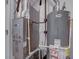 Mechanical area showing the furnace and water heater at 741 Chestnut Ln, Brownsburg, IN 46112
