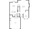Detailed floor plan showcasing the layout of the dining, living, kitchen, and garage at 8178 Foxchase Cir, Indianapolis, IN 46256