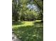 Scenic view of the property's grassy and wooded area with a small pond at 9168 S State Road 9, Flat Rock, IN 47234