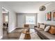 Bright living room features a comfy sofa, stylish decor, accent chairs, and plank flooring at 946 N Temple Ave, Indianapolis, IN 46201