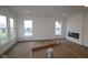 Bright living room with large windows, modern fireplace, and neutral walls ready for personalization at 10604 Maidenhair Dr, Indianapolis, IN 46239