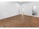 A bright and spacious room with a walk-in bathroom and luxury vinyl flooring at 206 N Beville Ave, Indianapolis, IN 46201