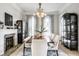 Elegant dining room features a large table, stylish chairs, and decorative accents at 214 E St Joseph St, Indianapolis, IN 46202