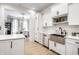 Bright kitchen features stainless steel sink, mosaic backsplash, and modern white cabinetry at 214 E St Joseph St, Indianapolis, IN 46202