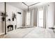 Inviting bedroom with a fireplace, canopy bed, and abundant natural light at 214 E St Joseph St, Indianapolis, IN 46202