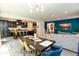 Open concept living space with a modern kitchen and dining area, perfect for entertaining at 265 Gathering Ln, Greenwood, IN 46143