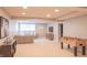 Finished basement includes a recreation area, a lounging space and a television at 2901 Hazel Foster Dr, Carmel, IN 46033