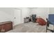 Office area inside the basement with a desk and chair at 2920 Bloomsbury S, Greenwood, IN 46143