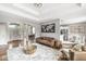 Spacious living room featuring hardwood floors, modern decor, and a seamless flow to other areas at 2920 Bloomsbury S, Greenwood, IN 46143
