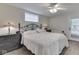 Comfortable bedroom featuring a decorative metal bed frame and classic furnishings at 3641 Harrison St, Needham, IN 46162