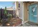 Cozy front patio with brick pavers, wrought iron furniture, and a pleasant ambiance at 5152 Coppertree Ln, Avon, IN 46123