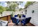 Cozy deck featuring a dining table with four chairs, ideal for outdoor meals at 5363 Primrose Ave, Indianapolis, IN 46220