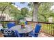 Charming deck with an outdoor dining set and umbrella, great for relaxing and entertaining at 5363 Primrose Ave, Indianapolis, IN 46220