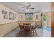 Cozy dining room featuring a wooden table with seating for six and bright natural light at 618 Shady Creek Dr, Greenwood, IN 46142