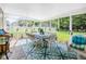 Sunroom with glass doors and windows, connecting indoor and outdoor spaces at 6439 Bower Dr, Indianapolis, IN 46241