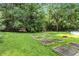 Expansive backyard featuring multiple garden beds and a shed for storage, perfect for gardening and outdoor activities at 1224 S Hunter Rd, Indianapolis, IN 46239