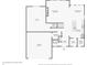 First floor plan featuring a living room, dining room, kitchen, and garage at 1414 W Springhurst Blvd, Greenfield, IN 46140