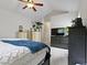 Bright bedroom with neutral walls, a ceiling fan, carpet and lots of natural light from the window at 15098 Newburyport Dr, Fortville, IN 46040