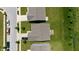 Birds-eye view of homes and yards, revealing the neighborhood's layout and landscaping at 1980 Bridlewood Dr, Franklin, IN 46131