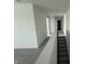 Well-lit upstairs hallway with neutral colored walls and soft carpet, offering a seamless transition between rooms at 2954 Grand Rdg Dr, Greenwood, IN 46143