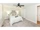 Comfortable bedroom with a ceiling fan, and closet for ample storage at 317 Heritage Ct, Fishers, IN 46038
