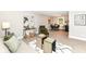 Bright living area with modern decor, flowing seamlessly into the kitchen and dining areas at 317 Heritage Ct, Fishers, IN 46038