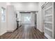 View of a kitchen with stainless steel appliances, plenty of cabinets, and an open design at 4245 Norwaldo Ave, Indianapolis, IN 46205