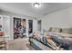 Spacious bedroom featuring a carpeted floor and closet for ample storage at 5201 Gringo Dr, Indianapolis, IN 46237