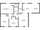 Detailed floor plan showcasing the layout of the home, including bedrooms, bathrooms, living areas, and kitchen at 5201 Gringo Dr, Indianapolis, IN 46237