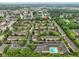 Aerial view showcasing the community layout and surrounding greenery at 526 W Hunters Dr # C, Carmel, IN 46032