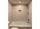 Updated bathroom featuring a shower over tub and recessed niche at 526 W Hunters Dr # C, Carmel, IN 46032
