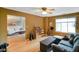 Relaxing living space with cozy seating and natural light, flowing into an adjacent living area at 526 W Hunters Dr # C, Carmel, IN 46032