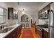 Well-appointed kitchen features stainless steel appliances and updated countertops at 5424 Broadway St, Indianapolis, IN 46220