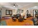 Inviting living room with dark trim, hardwood floors, and classic accents at 5424 Broadway St, Indianapolis, IN 46220