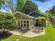 Outdoor patio with dining area and a view of the landscaped backyard, great for entertaining at 5424 Broadway St, Indianapolis, IN 46220