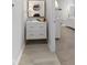 Hallway view with a dresser and a doorway leading into a bedroom with a white bed at 5723 Arctic Run Dr, Noblesville, IN 46062