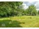 Expansive backyard offering serene surroundings with a mix of green lawn and lush trees at 626 Tulip Poplar Ct, Mooresville, IN 46158