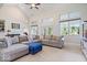 Expansive living room with lots of natural light, fireplace, and an open layout at 6528 Fountain Springs Blvd, Indianapolis, IN 46236