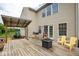 Expansive deck with a patio cover and yard at 6532 Amherst Way, Zionsville, IN 46077