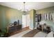 Stylish bedroom with open closet storage, modern dresser, and elegant decor at 6670 Shooting Star Dr, Whitestown, IN 46075